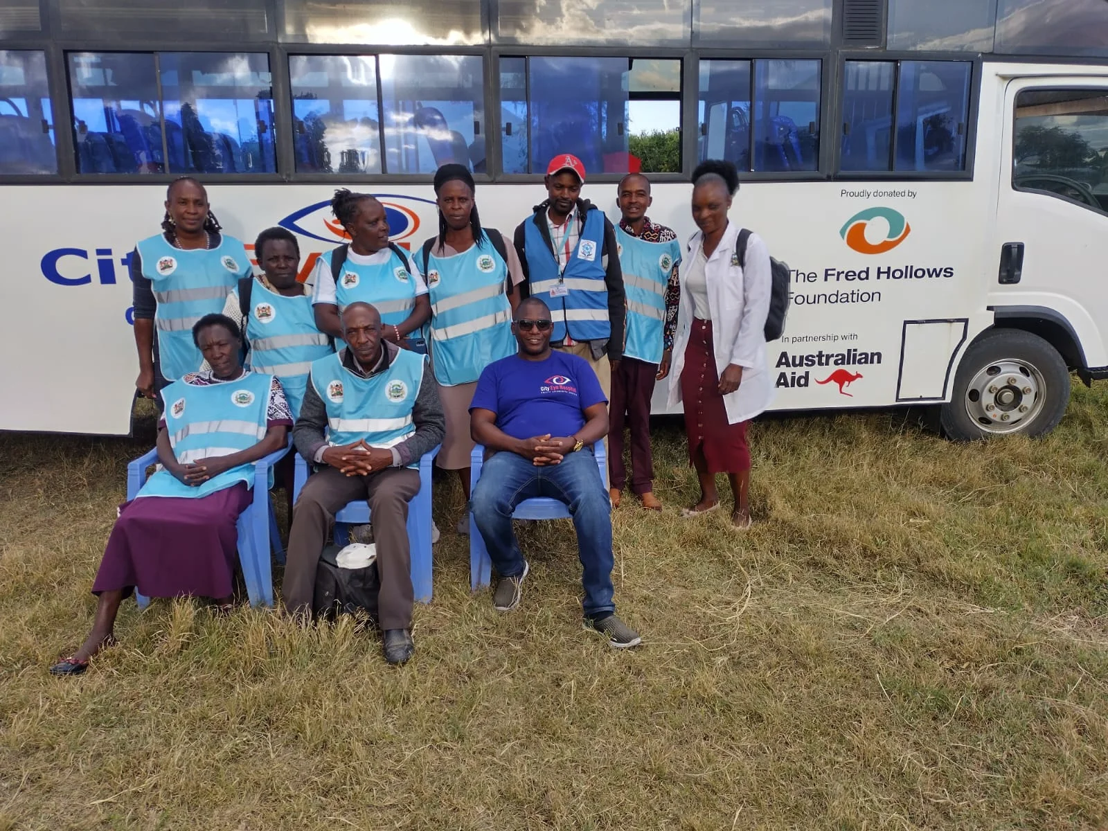 Eye screening at outreach camp